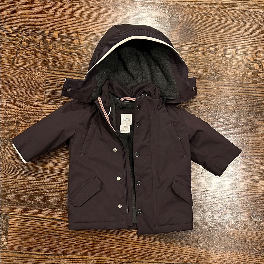 Hugo Boss 6 month Hooded Kids Jacket - Black